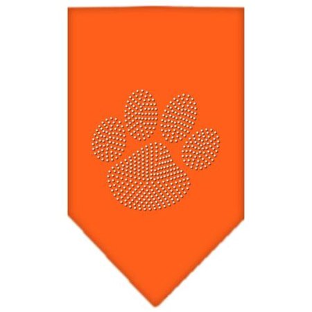 UNCONDITIONAL LOVE Paw Clear Rhinestone Bandana Orange Large UN920646